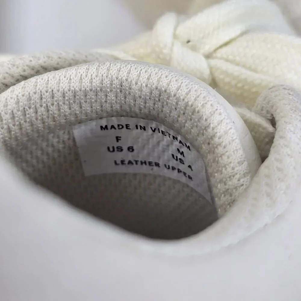 Everlane The O Trainer White Leather Lace up Sneakers Size 6